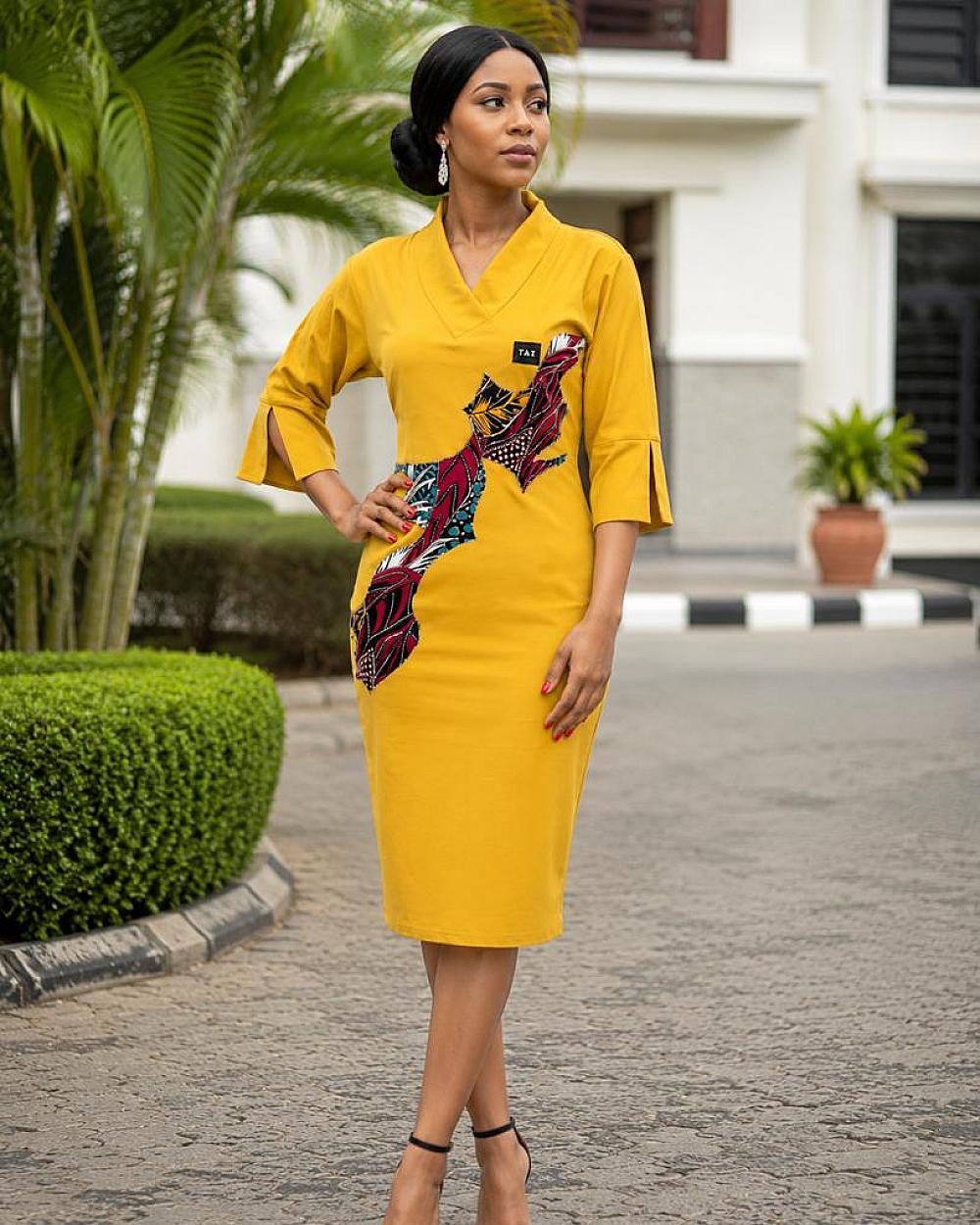 T&T Golden Heritage Midi Dress