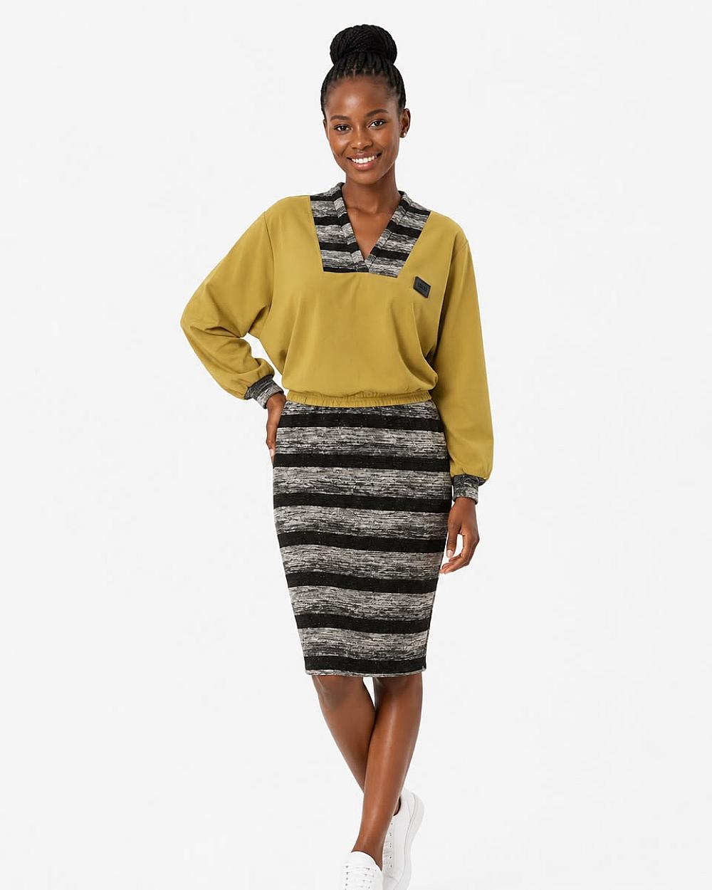 T&T Olive Stripe Two-Piece Set