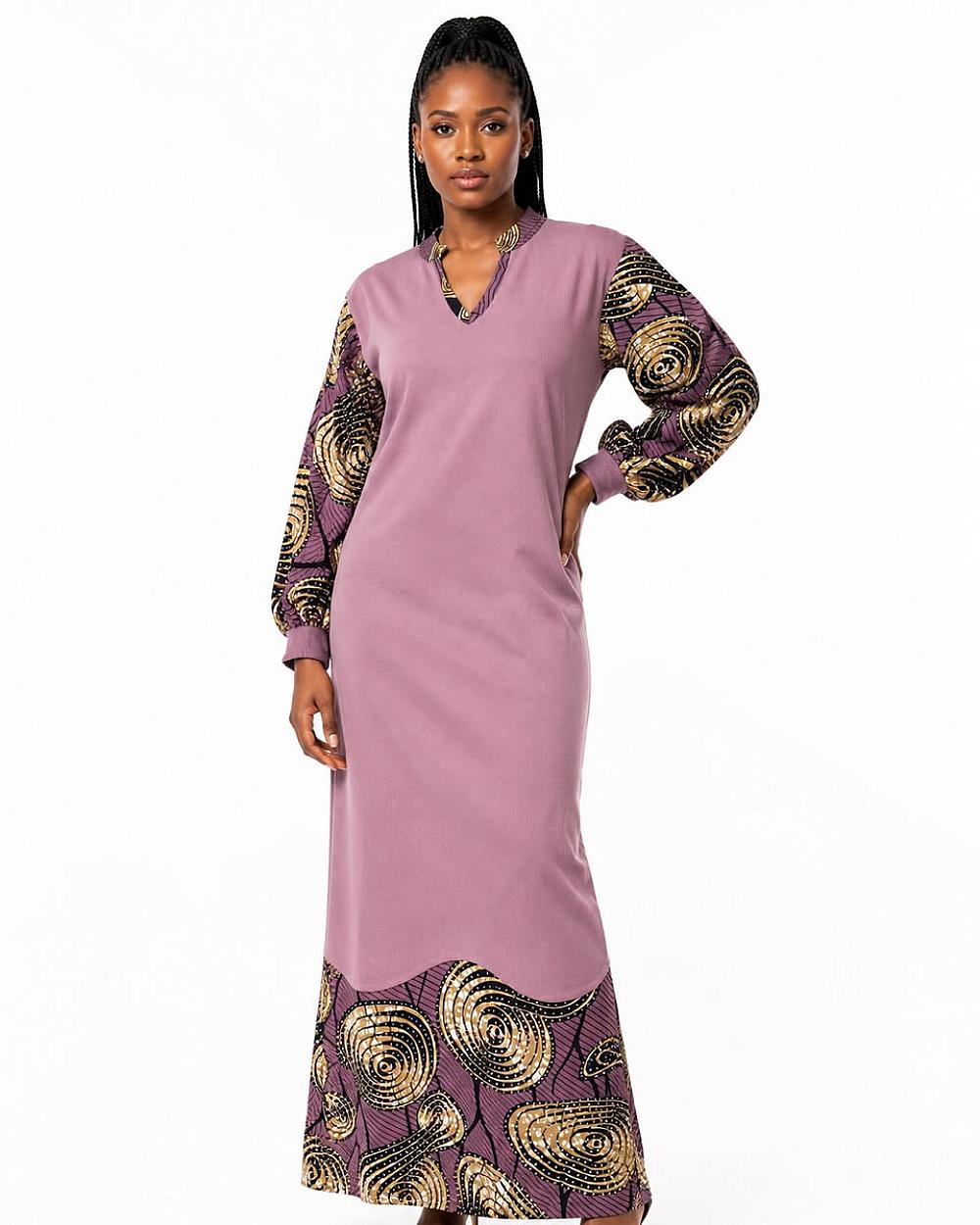 T&T Elegant Ankara Maxi Dress