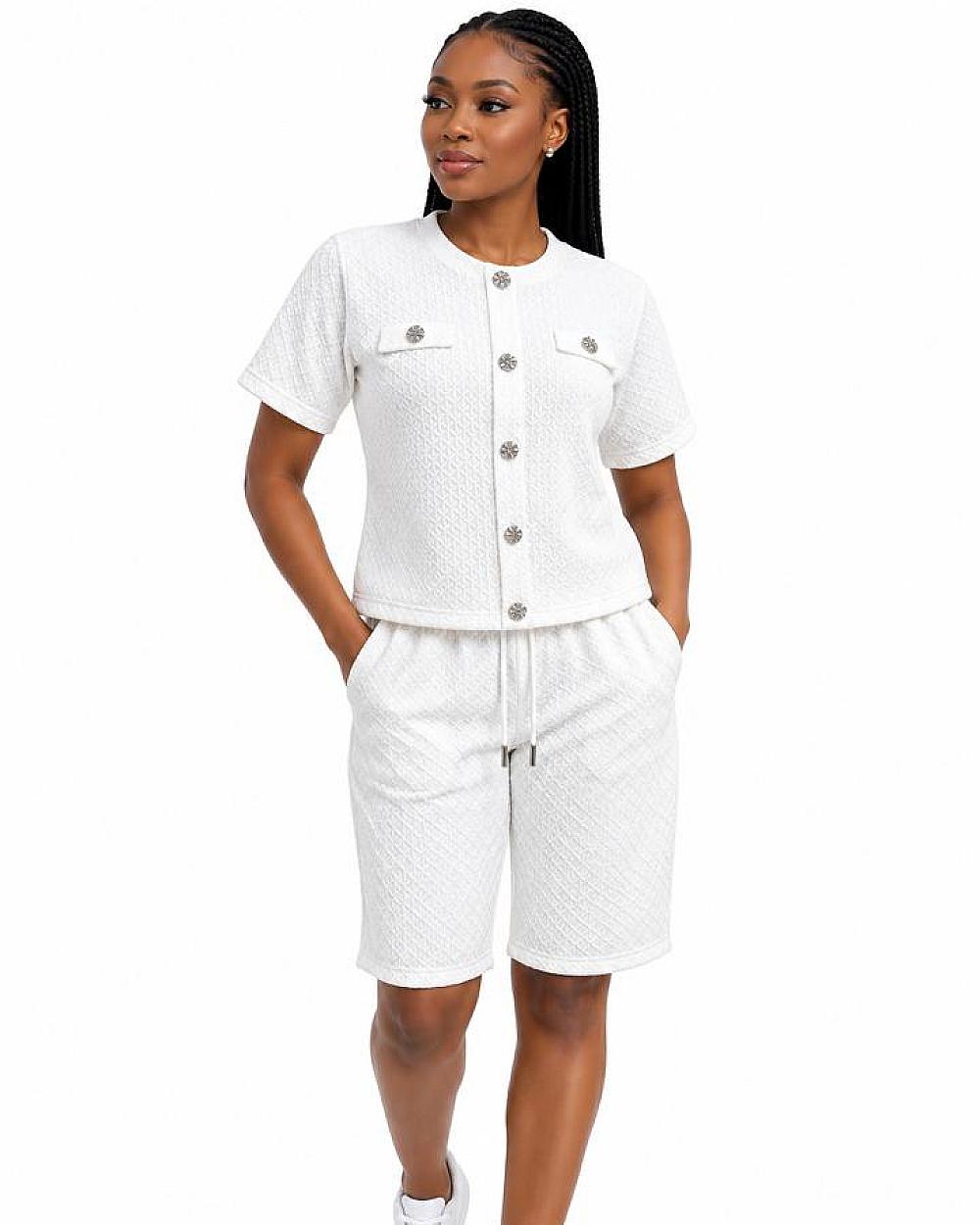 T&T Luxe Quilted Two-Piece set